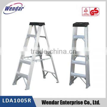 LDA Aluminium double side step ladder with 150kgs load capacity