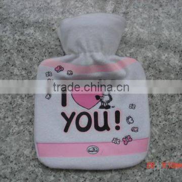 Black Fabric With Printed Mummy Hot Water Bottle With Cover photo-2