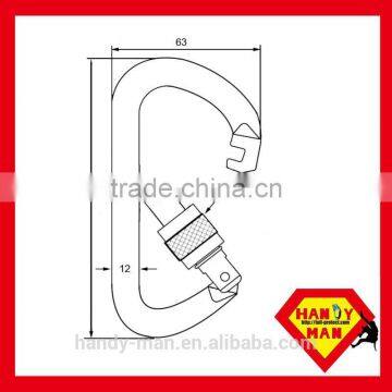 2200SG Square Steel D Screw Gate Opening Cheap Rescue Carabiner photo-2