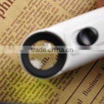 MG6B-1B New Hand Held 2 LED Lights 40x Magnifying Glass Lens Jewellery Magnifier Loupe for Repair photo-2