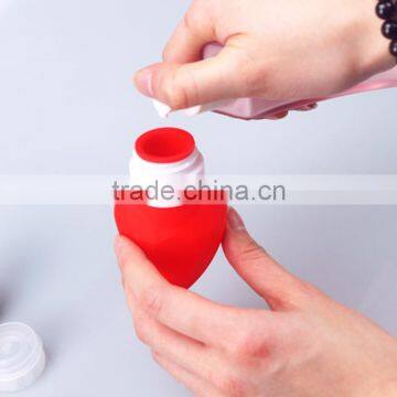2017 Hot Sale Heart Shape Colorful Silicone Travel Package Bottles Set photo-6