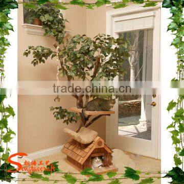 China Manufacturer Wholesale Artificial Tree & Wooden House & Cat Tree House photo-2