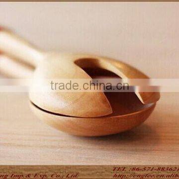 Creative Natural Wooden Salad Spoon And Fork Set For Sales photo-3