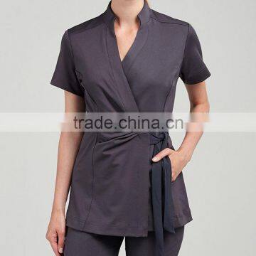 lightweight spa tops shirts clothes clothing apparel garment manufacture stretch fitness workwear spa uniform for women