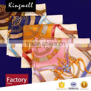 Custom Fashionable Digital Printing Silk Satin Fabric Women's Square Scarf photo-2