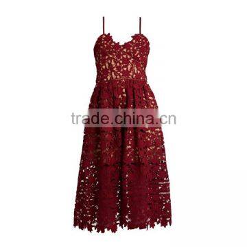 Pictures of Western Party Wear Sexy Cut Out Floral Lace Dresses for Girls of 18 Years Old HSD7865 photo-2