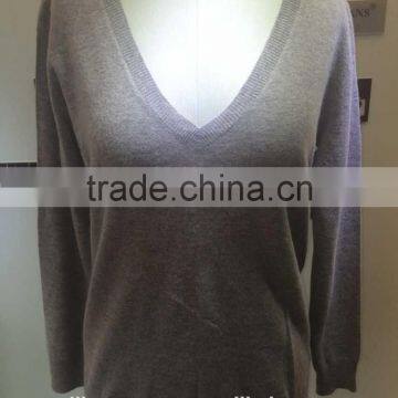 2015 new fashion sexy young lady sweater dress V-neck