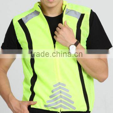 hi visibility sport reflective vest soft fabric for ridding