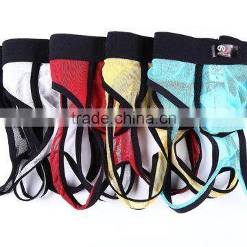 Custom Men's Sey Underwear Translucent Triangle Buttocks Hollow Mesh Briefs Elastic U Conve Comfortsoft Nylon Underwear for Gay photo-4