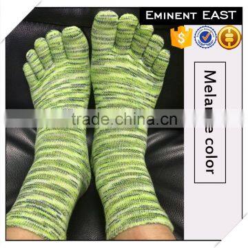 Breathable Colorful Mix Blend Yarn Bamboo Five Toe Socks photo-5