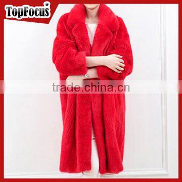 Sex russian winter coat fashion handmade red fur women warm winter coat