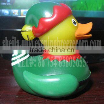 8cm clown elf christmas rubber duck , xmas rubber duck, elf rubber duck bath toy