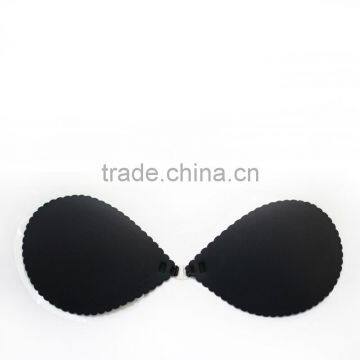Black breathable plus size polyolefin adhesive push up ladies bra