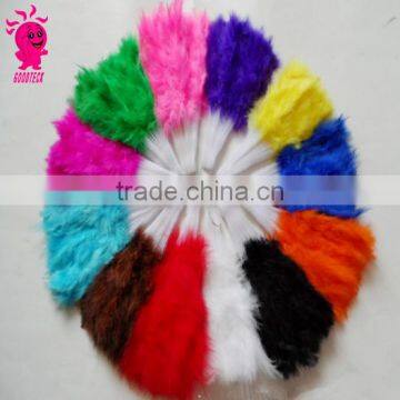 Wholesale good quality multicolor turkey feather fan