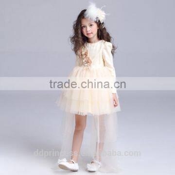Fancy Dress Competition Children Baby Girl Frock Fancy Smoking Dress for Kids photo-3