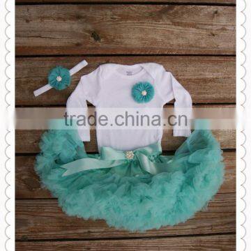 Baby Summer Suit Sets Top Shirts+kids Fluffy Skirts Children Clothing Set photo-2
