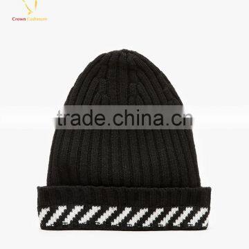 Free Knitted Custom Beanie Hat Pattern Men Knitted Beanie Cap photo-2