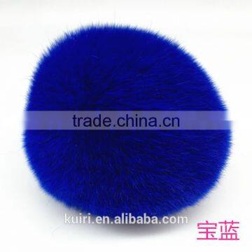 DIY Handmade Smooth Colourful Rex Rabbit Fur Pom Poms for Keychain Garment and Shoese photo-3