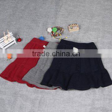 S32306W 2016 Wholesale Brand New Girls Knitted Draped Skirt Kids Winter Kids Girls Sweet Skirt