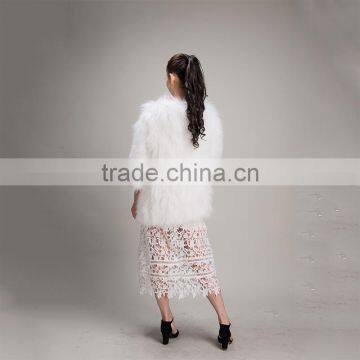 Myfur White Raccoon Fur Jacket Women Warm Winter Fur Jacket for Girls photo-5