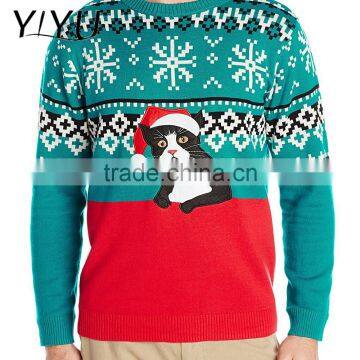Custom Men's Traditional Dinosaur Fairisle Ugly Christmas Sweater photo-3