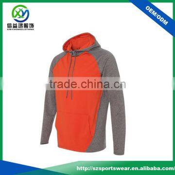 New Arrival Contrast Color Big Front Pocket Polyester / Cotton Man Sport Sweatshirt With Hood photo-2