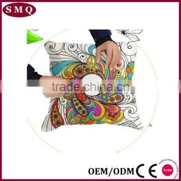 OEM Painting Oriental Imitated Silk Cushion Cover photo-3