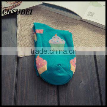200 Needle Fresh Color Korean Cute Cartoon Ice Cream Women Tube Socks for Young Girl Normal Wearing photo-6