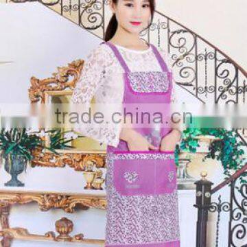 factory direct double thick waterproof coat and anti-oil kitchen princess apron custom gift advertising