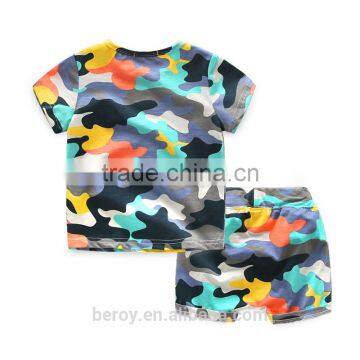 BEROY Latest Camo Design Nicely Child Clothes Sets Cotton Kids Clothing Set photo-3