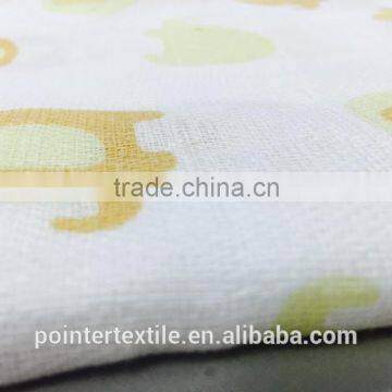 double cotton gentle muslin gauze for baby 21s/32s/40s printed/ grey muslin gauze double layers
