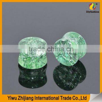 Organic Shattered Quartz Stone Sparkling Glitter Tunnels Gauges Ear Plugs Expander photo-3