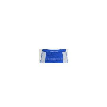 OEM Blue and White Cotton 95% Spandex 5% Custom Breathable Men Cycling Boxers