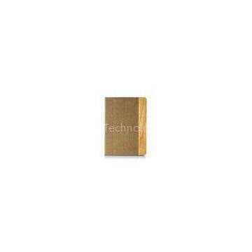 Foldable Kids IPad Air Leather Folio / Wood And Genuineh Leather IPad Cases And Covers