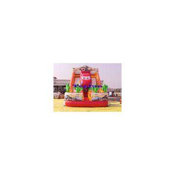 Cartoon Car Decoration Inflatable Slide Kids Outdoor Backyard Slide