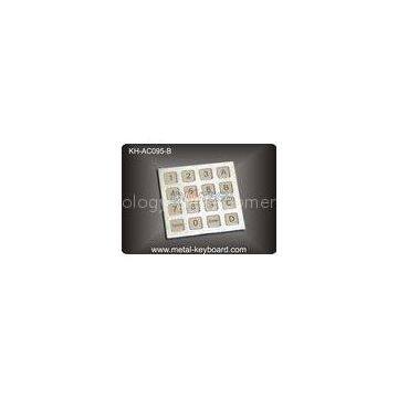Dust Proof Stainless Steel Keyboard IP 65 Access Control Keypad with 16 Keys