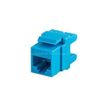 UTP Cat.6 Keystone Jack 180degree Blue Color