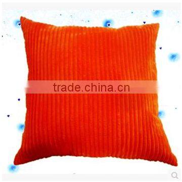2014 Xinbo Various Solid Coral Fleece Strip Pattern Cushion Cover