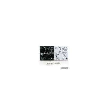 BLACK AND WHITE WALL PLAQUE,2 ASS