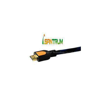 Two colors molding injection HDMI Cable Support 4k*2K 1080p,3D,Ethernet 1.4V