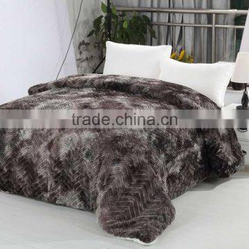 2016 changshu of suzhou city new PV plush patchwork quilt for home textile