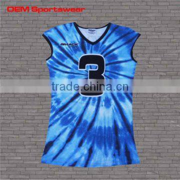 European design full sublimation cap sleeve sexy volleyball jerseys