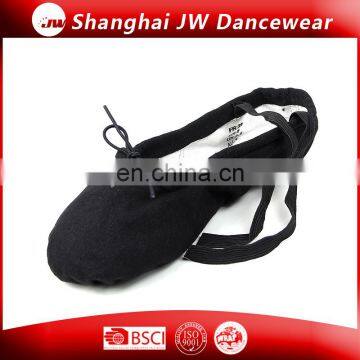 Black Canvas Split Sole Ballet Dance Shoes for kids and adult