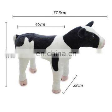 Most popular realike milk cow plush toys factory, toys for children