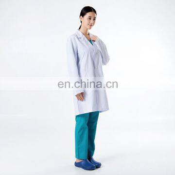 Unisex White Polyester Cotton Lab Coat