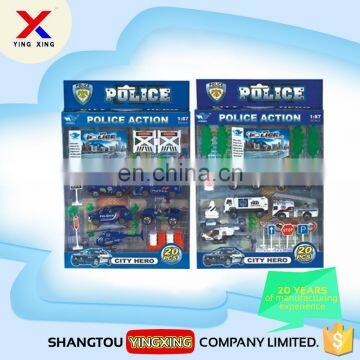 Hot sale kids metal toy police set alloy toy diecast model car