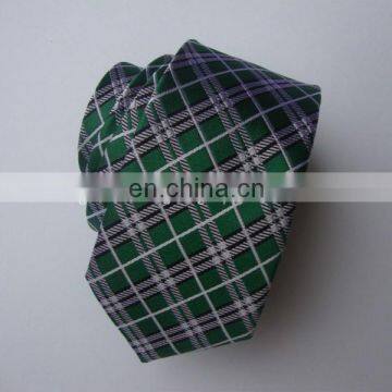 Checked Design 100% Silk Jacquard Tie