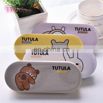 Poland 2018 new products eyeglass cases wholesale cartoon Funny animal design Folding metal eyeglasses cardboard box