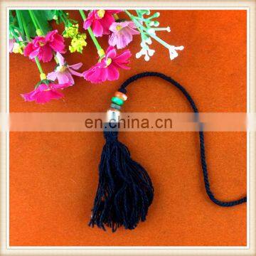 New arrival cotton tassel/tassel cord with beads /chic cotton tassel 2015