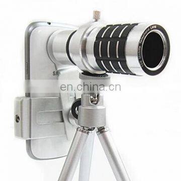 New 12 x Zoom Telescope for IPhone/6/5/4 Samsung Optical Mobile HD Phone Lens Long Focal Camera Universal With Tripod Holder photo-2